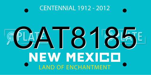 CAT8185 New Mexico License Plate