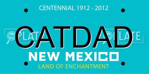 CATDAD New Mexico License Plate
