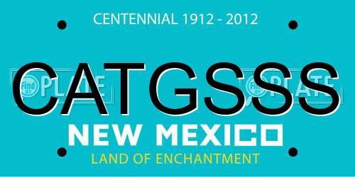 CATGSSS New Mexico License Plate
