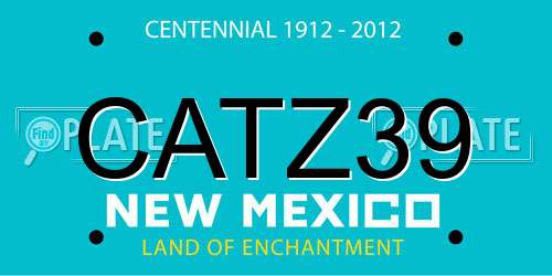 CATZ39 New Mexico License Plate