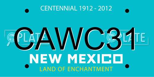 CAWC31 New Mexico License Plate
