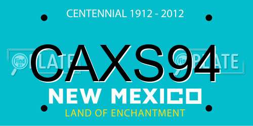 CAXS94 New Mexico License Plate