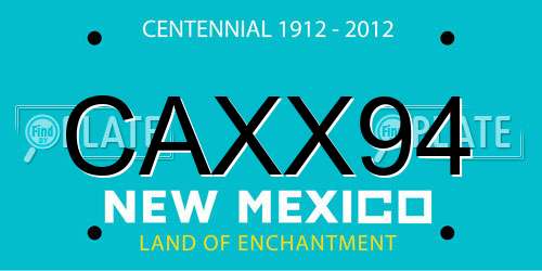 CAXX94 New Mexico License Plate