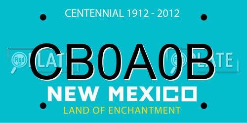 CB0A0B New Mexico License Plate