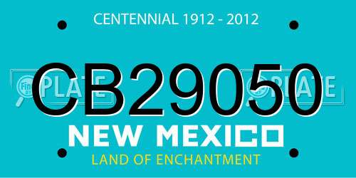 CB29050 New Mexico License Plate