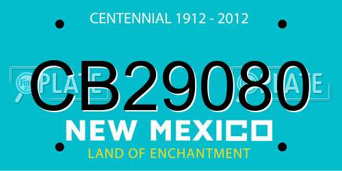 CB29080 New Mexico License Plate