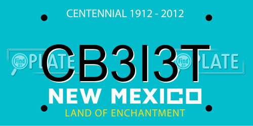 CB3I3T New Mexico License Plate