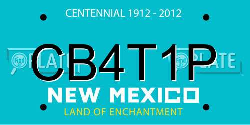 CB4T1P New Mexico License Plate