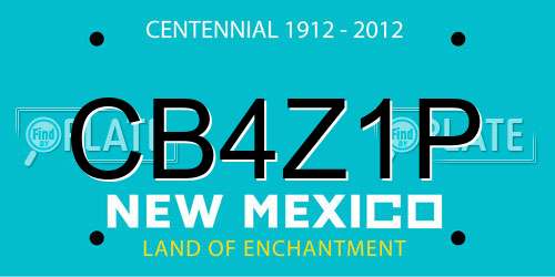CB4Z1P New Mexico License Plate