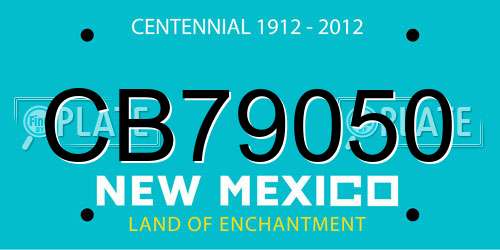CB79050 New Mexico License Plate