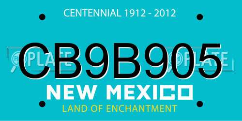 CB9B905 New Mexico License Plate
