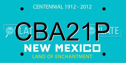 CBA21P New Mexico License Plate
