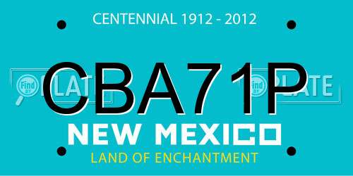 CBA71P New Mexico License Plate