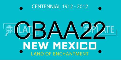 CBAA22 New Mexico License Plate