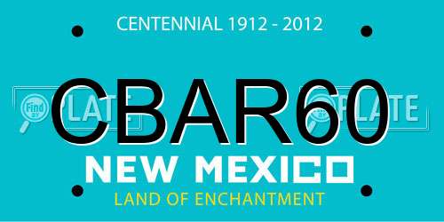 CBAR60 New Mexico License Plate