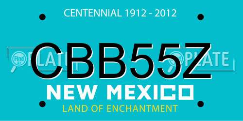 CBB55Z New Mexico License Plate