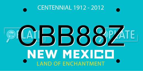 CBB88Z New Mexico License Plate