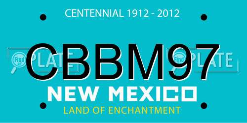 CBBM97 New Mexico License Plate