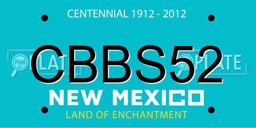 CBBS52 New Mexico License Plate