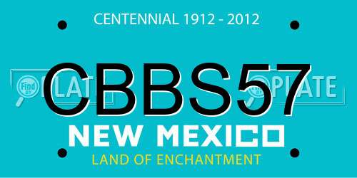 CBBS57 New Mexico License Plate