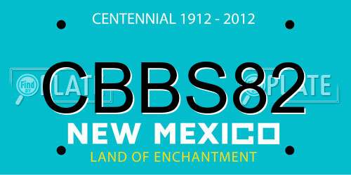CBBS82 New Mexico License Plate
