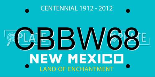 CBBW68 New Mexico License Plate