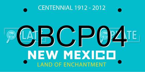 CBCP04 New Mexico License Plate