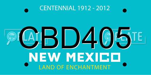 CBD405 New Mexico License Plate