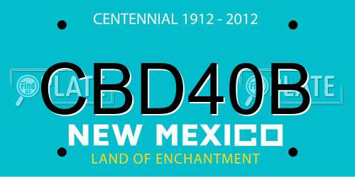 CBD40B New Mexico License Plate