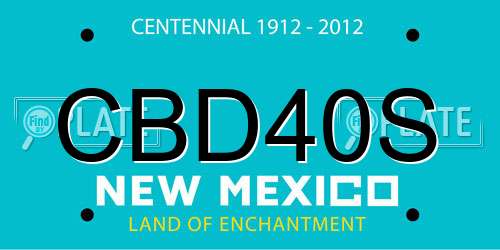 CBD40S New Mexico License Plate