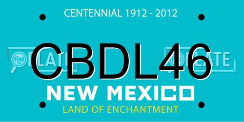 CBDL46 New Mexico License Plate