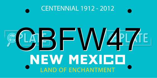 CBFW47 New Mexico License Plate