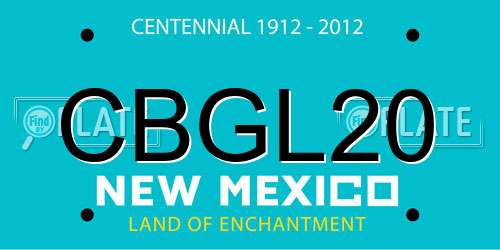 CBGL20 New Mexico License Plate