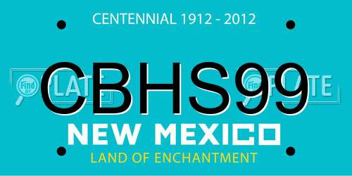 CBHS99 New Mexico License Plate