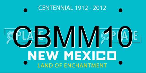 CBMM10 New Mexico License Plate