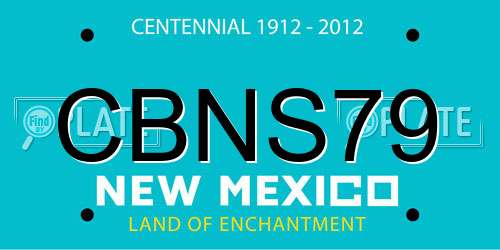 CBNS79 New Mexico License Plate