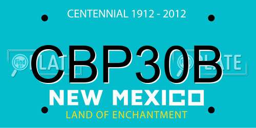 CBP30B New Mexico License Plate