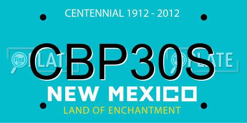 CBP30S New Mexico License Plate