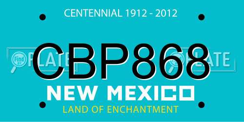 CBP868 New Mexico License Plate