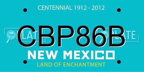 CBP86B New Mexico License Plate