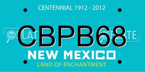 CBPB68 New Mexico License Plate