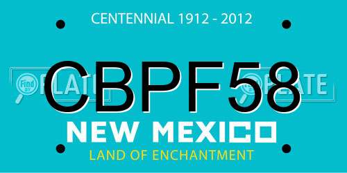 CBPF58 New Mexico License Plate