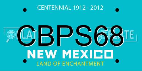 CBPS68 New Mexico License Plate