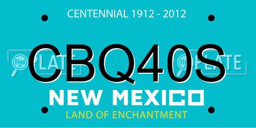CBQ40S New Mexico License Plate