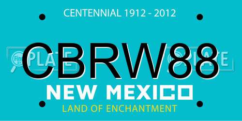 CBRW88 New Mexico License Plate