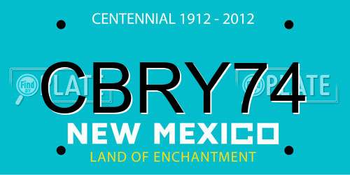 CBRY74 New Mexico License Plate