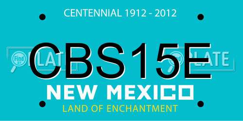 CBS15E New Mexico License Plate