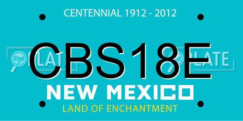 CBS18E New Mexico License Plate