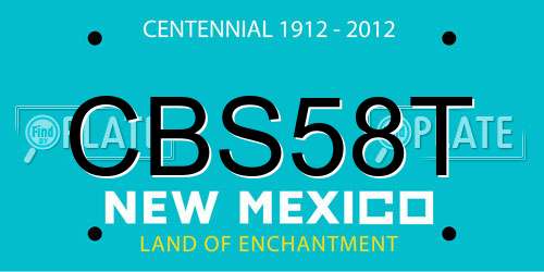 CBS58T New Mexico License Plate