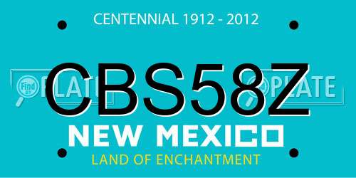 CBS58Z New Mexico License Plate